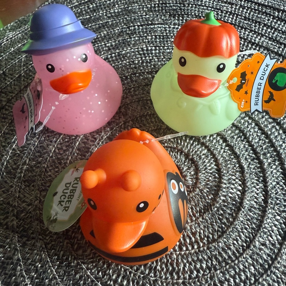 Target Halloween Rubber Duck Trio - Pink, Green, Orange